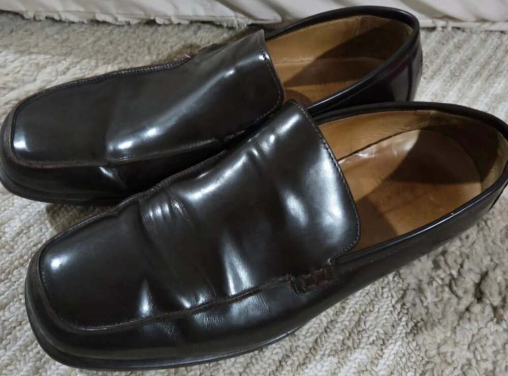 Coach Men's Brown Leather Slip-On Loafers Made in Italy